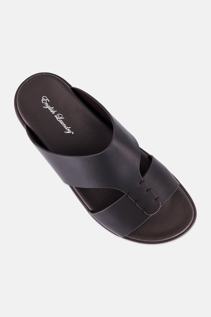 English Laundry Men Slip On Arabic Sandals, Dark Brown - Image 4