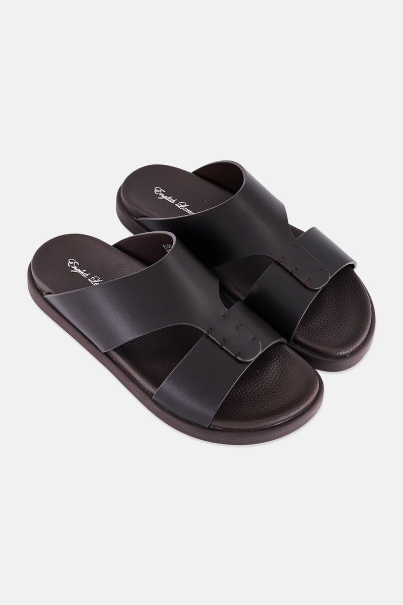 English Laundry Men Slip On Arabic Sandals, Dark Brown - Image 2