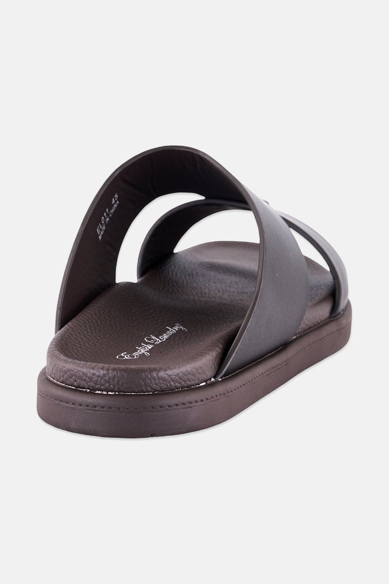 English Laundry Men Slip On Arabic Sandals, Dark Brown - Image 3