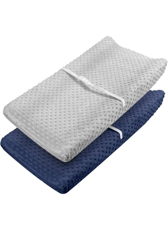 Babebay Changing Pad Cover - Ultra Soft Minky Dots Plush Changing Table Covers - Image 1