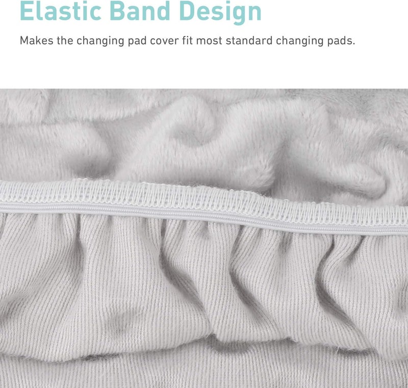 Babebay Changing Pad Cover - Ultra Soft Minky Dots Plush Changing Table Covers - Image 4
