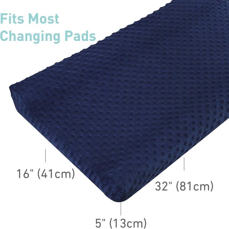 Babebay Changing Pad Cover - Ultra Soft Minky Dots Plush Changing Table Covers - Image 5