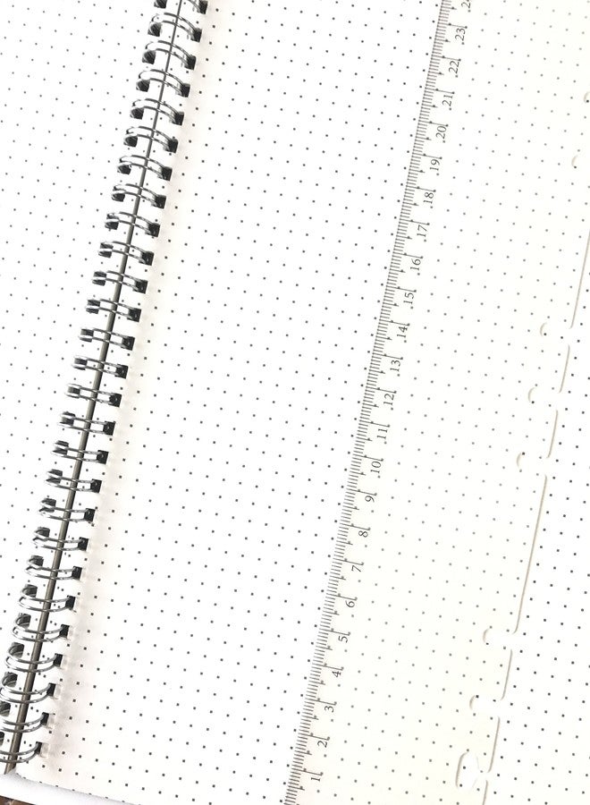VEEPPO 4 Pack B5 Dot Grid Spiral Notebooks and Journals Bulk 7.6 x 10.4inch Kraft Cardboard Cover Thick 5mm Dotted White Paper (B5-4 Pack 5mm Dot Grid) - Image 3