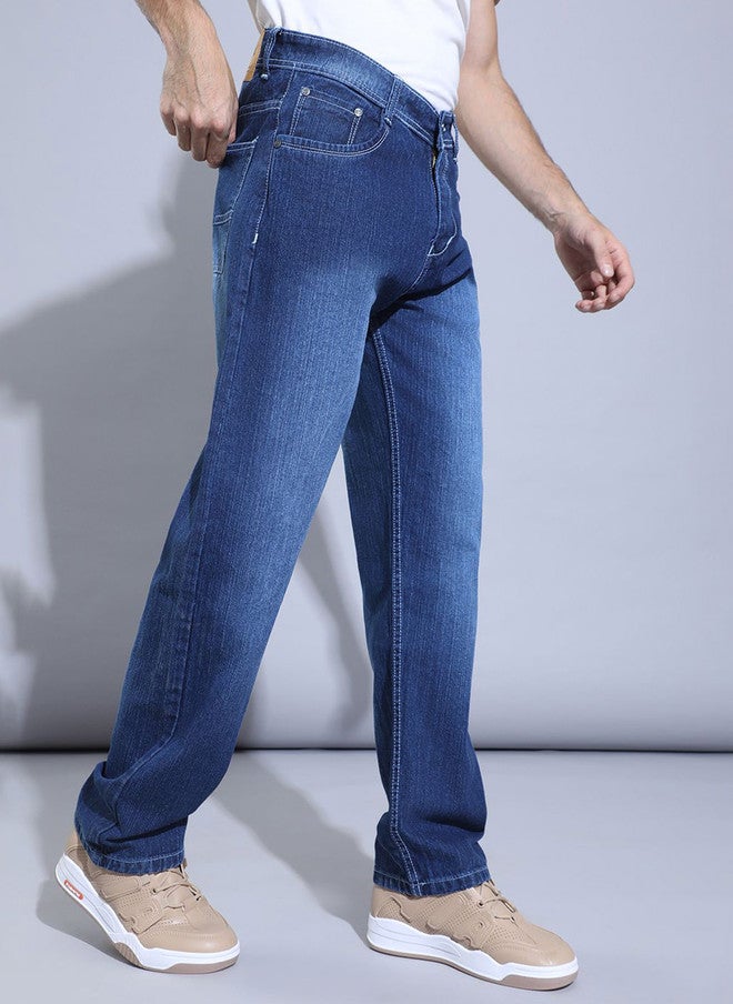 Hence Men Loose Mid-Rise Mildly Distressed Heavy Fade Jeans - Image 2