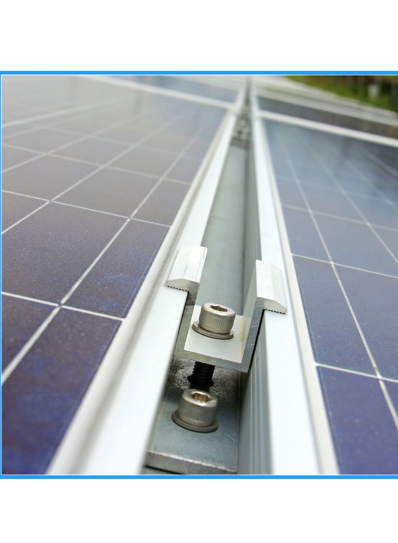 SYOSI Solar Panel Mid Clamps, 1.06 Inch Solar Panel Bracket Aluminium Mounting Accessories, Aluminum Solar Mid Clamp for Solar Panel Mounting Solar Panel Mid Clamp (12 Pack) - Image 4