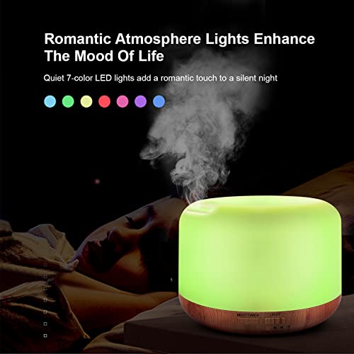 Marchred 300ML Essential Oil Diffuser, Remote Control Ultrasonic Aromatherapy Oil Diffusers Cool Mist Humidifier, Waterless Auto-Off and 7 LED Light Colors for Bedroom, Yoga, SPA, Baby - Image 4