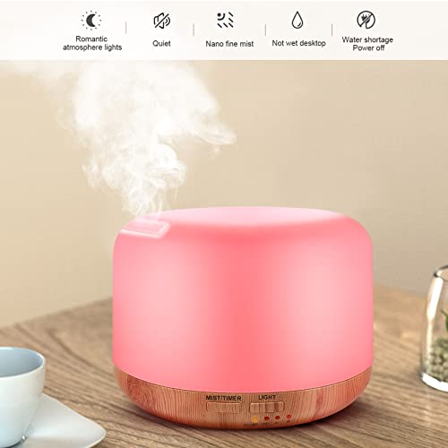 Marchred 300ML Essential Oil Diffuser, Remote Control Ultrasonic Aromatherapy Oil Diffusers Cool Mist Humidifier, Waterless Auto-Off and 7 LED Light Colors for Bedroom, Yoga, SPA, Baby - Image 3