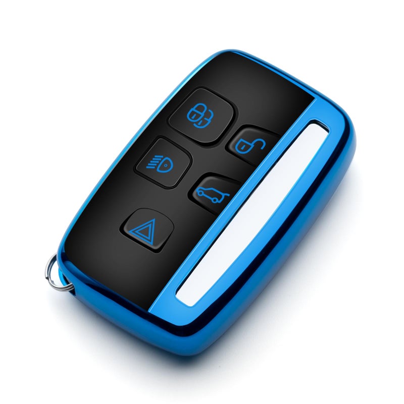 ZSPDACC Blue Key Fob Cover for Land Rover, Jaguar Car Key Fobs - Protects from Dust, Scratch - Easy Button Control - Portable - Image 1