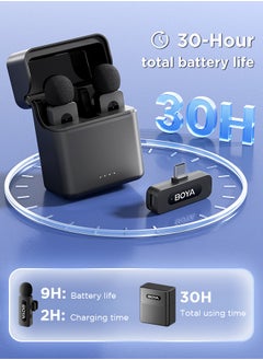 BOYA (New)BOYA BY-V3 combo Wireless Mirophone General Lavalier Mirophone for iPhone Android Smartphones Action DSLR Camera with 30h Charging for Recording Interview Vlog  - Image 4
