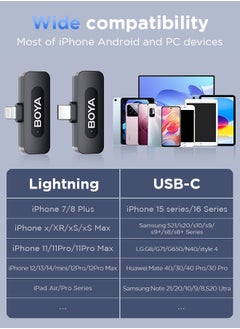 BOYA (New)BOYA BY-V3 combo Wireless Mirophone General Lavalier Mirophone for iPhone Android Smartphones Action DSLR Camera with 30h Charging for Recording Interview Vlog  - Image 2