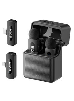 BOYA (New)BOYA BY-V3 combo Wireless Mirophone General Lavalier Mirophone for iPhone Android Smartphones Action DSLR Camera with 30h Charging for Recording Interview Vlog  - Image 1