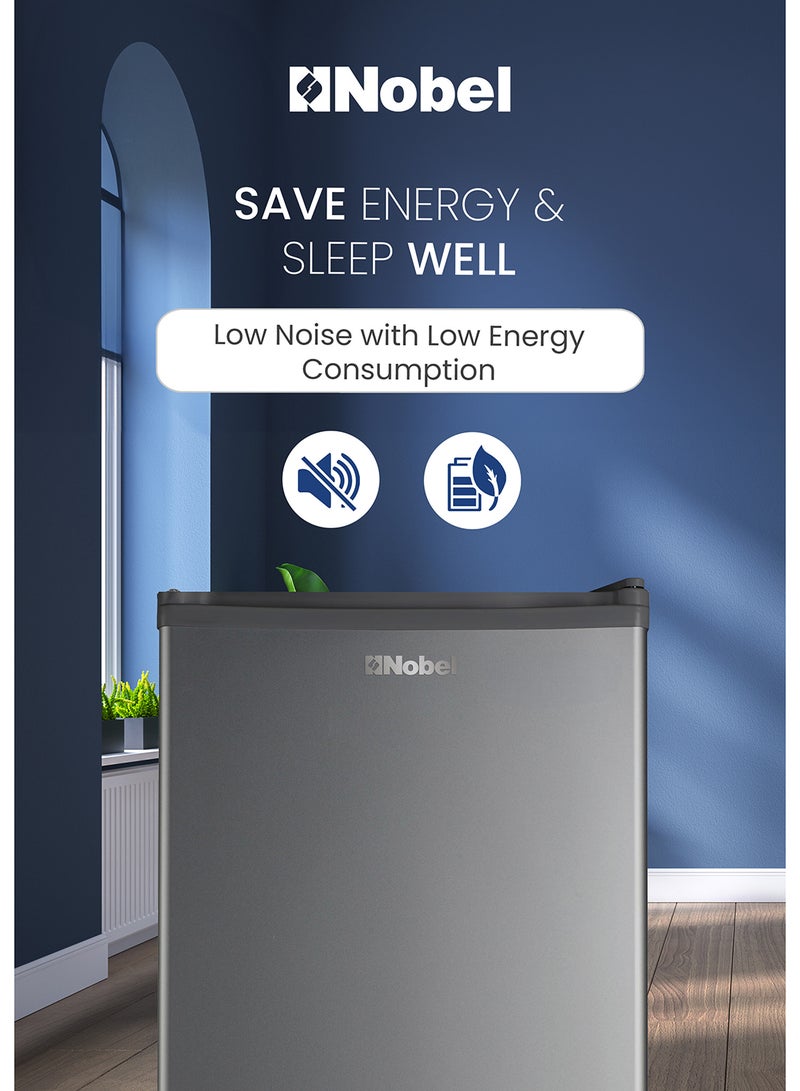 NOBEL 140L Gross Capacity Single Door Defrost Refrigerator, Energy Efficient, Manual Temperature Control, R600a Refrigerant, LED Light, Dark Silver - NR150S 171.55 kW NR150S Dark silver - Image 4