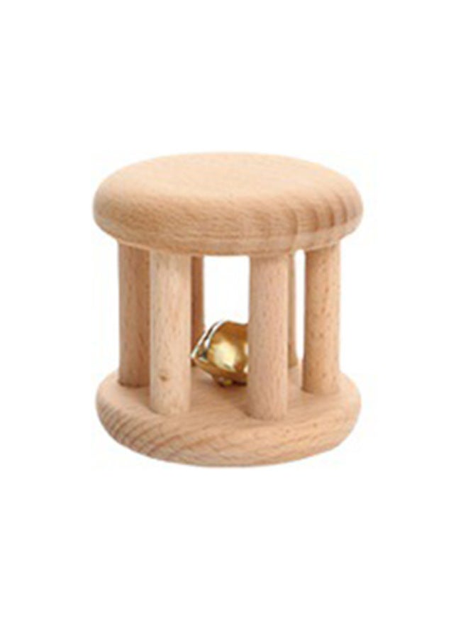 Montessori Teaching Aids Bead Ring Egg Cup Toy Jujube Wood Hand Eye Coordination Sensory Two Circle Linked Bead Ring Set-Color:Two Round Interlocking Beech Wood Fixed  - Image 5