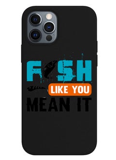 Protective Slim Fit Case Liquid Silicone Cover with Full Body Protection Anti-Scratch Shockproof Case For iPhone 12 Pro Black  - FORZA356 Good times copy
