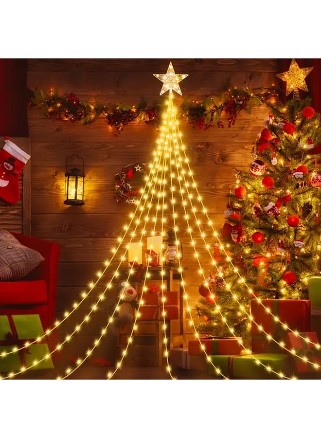 200 LED Star Night Lights 8 Modes Outdoor Solar String Lights For Christmas Tree Decoration - Image 2