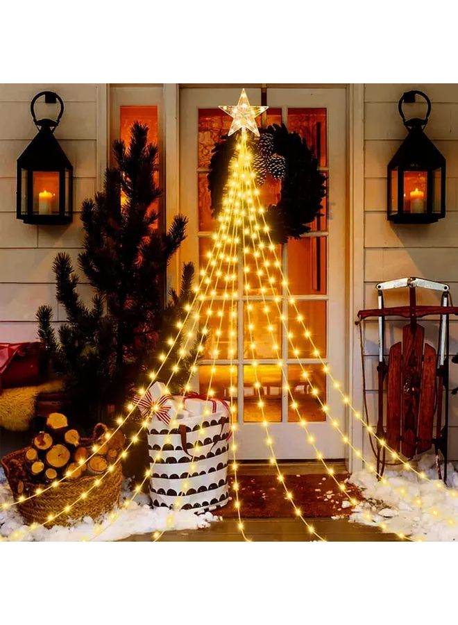 200 LED Star Night Lights 8 Modes Outdoor Solar String Lights For Christmas Tree Decoration - Image 1