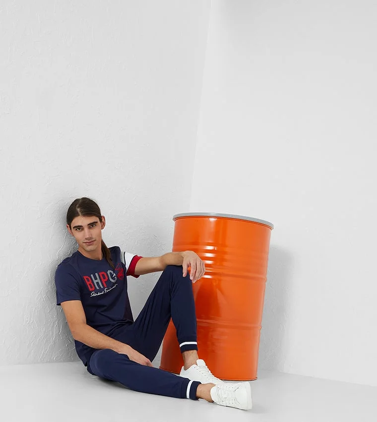BEVERLY HILLS POLO CLUB  Logo Printed Short Sleeves T-Shirt for Men | Best Price UAE
