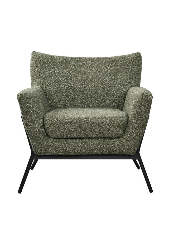 DANUBE HOME Taelon 1 Seater Fabric Sofa – Compact Single-Seat Upholstered Armchair for Living Room, Apartment or Studio | Modern Green Fabric Sofa | Space-Saving Accent Chair - Green - Image 3