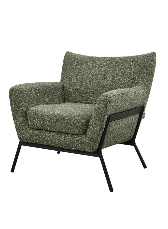 DANUBE HOME Taelon 1 Seater Fabric Sofa – Compact Single-Seat Upholstered Armchair for Living Room, Apartment or Studio | Modern Green Fabric Sofa | Space-Saving Accent Chair - Green - Image 2