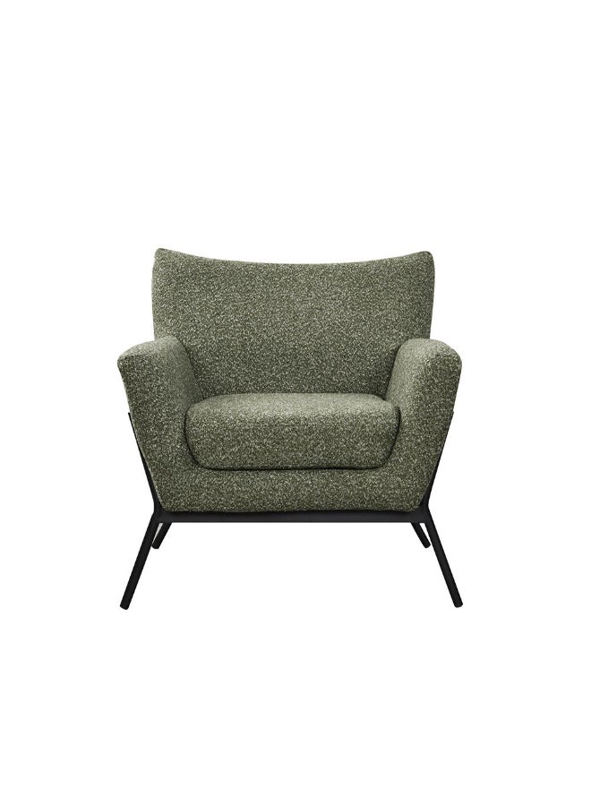 DANUBE HOME Taelon 1 Seater Fabric Sofa – Compact Single-Seat Upholstered Armchair for Living Room, Apartment or Studio | Modern Green Fabric Sofa | Space-Saving Accent Chair - Green - Image 4