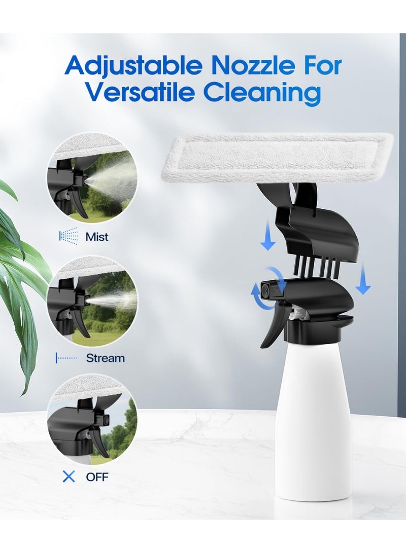 Manopola Window Vacuum Squeegee Cordless, 3-in-1 Electric Window Cleaner Tool with Spray & Microfiber Pad, Streak-Free 2200Pa Suction for Glass, Shower Doors, Mirrors, Tiles and Car Windows - Image 4