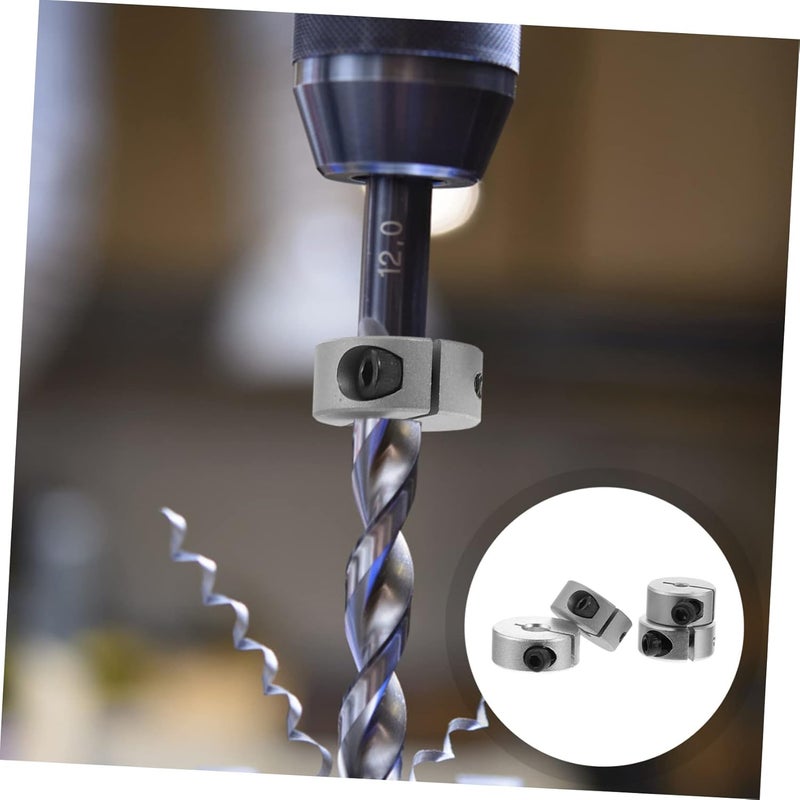 Ciieeo 1set Aluminum Split Type Fixing Rings Stop Collars for Machinery High Precision Clamps with Oxidized Surface for Various Applications 4pcs - Image 5