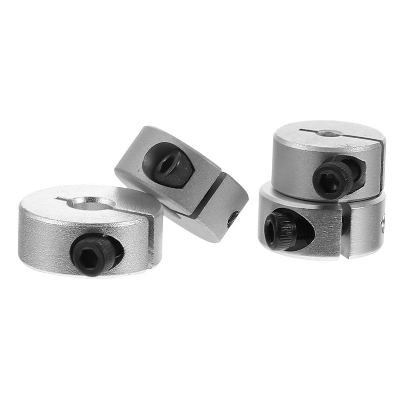 Ciieeo 1set Aluminum Split Type Fixing Rings Stop Collars for Machinery High Precision Clamps with Oxidized Surface for Various Applications 4pcs - Image 1