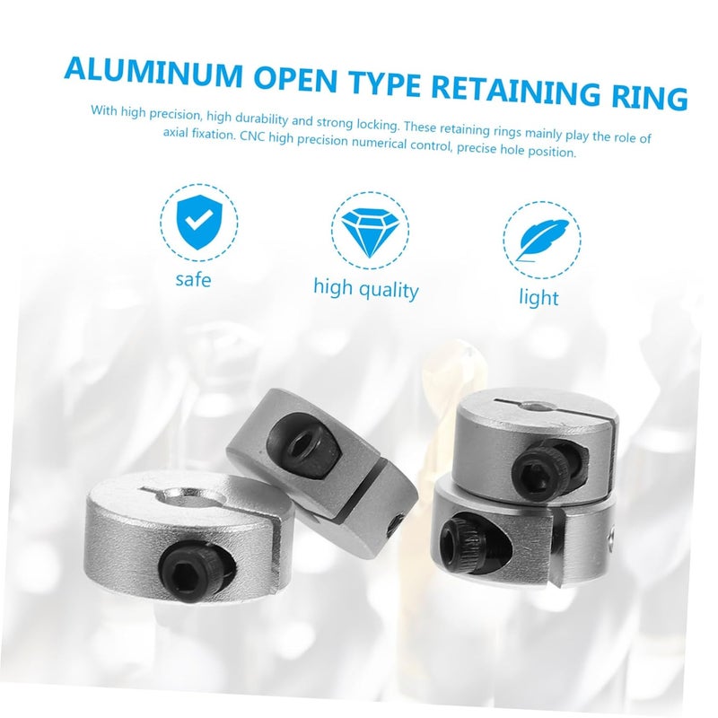 Ciieeo 1set Aluminum Split Type Fixing Rings Stop Collars for Machinery High Precision Clamps with Oxidized Surface for Various Applications 4pcs - Image 4