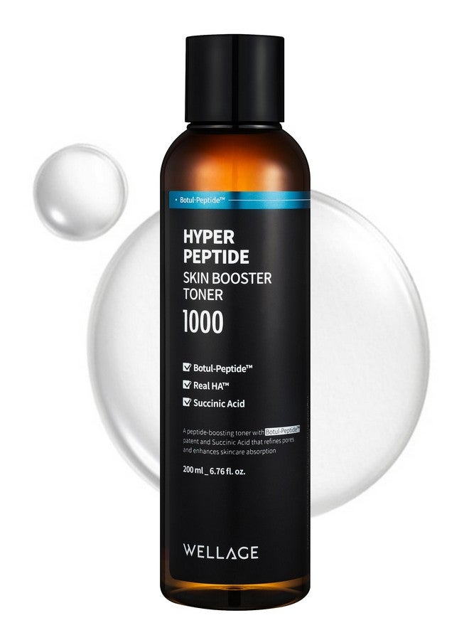 ويليدج تونر الوجه هايبر ببتيد سكين بوستر - مضاد للشيخوخة، وتحسين التجاعيد، وتعزيز المرونة مع ببتيد البوتولينوم - قابض كوري للوجه للحصول على ملمس غير متساوٍ، يقلل من المسام، 6.76 أونصة سائلة. - Image 1