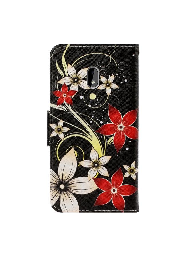 اس-توب جراب لهاتف Nokia 2.2، جراب جلدي من البولي يوريثان قابل للطي أفقيًا برسومات ملونة ثلاثية الأبعاد مع حامل وفتحات للبطاقات ومحفظة - Image 3