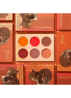 Juvia's Place Golden and Rustic Eyeshadow Palette Professional Eye Makeup Pigmented Eyeshadow Palette Makeup Palette for Eye Color & Shine Pressed Eyeshadow Cosmetics Shades of 6  - Image 4