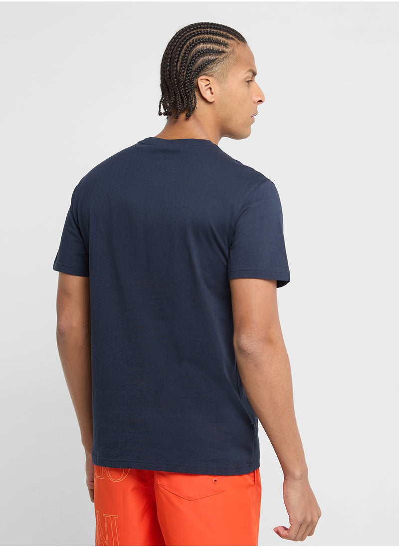 EMPORIO ARMANI Beachwear Logo Crew Neck T-Shirt  - Image 2