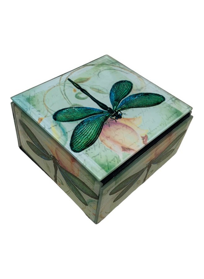 Value Arts Green Dragonfly Glass Jewelry Keepsake Box - Image 4