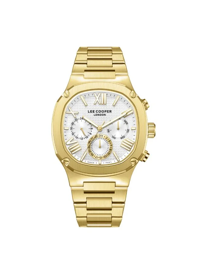 Lee Cooper Men's Multi Function Display Watch With Gold Metal Strap - LC08146.130
