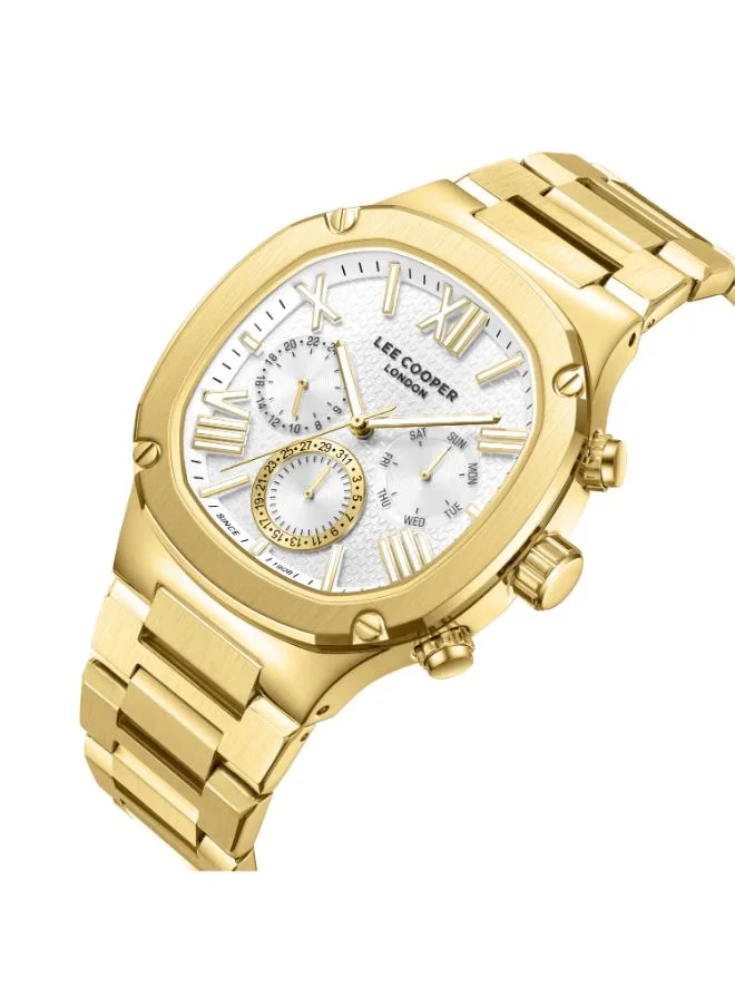 Lee Cooper Men's Multi Function Display Watch With Gold Metal Strap - LC08146.130