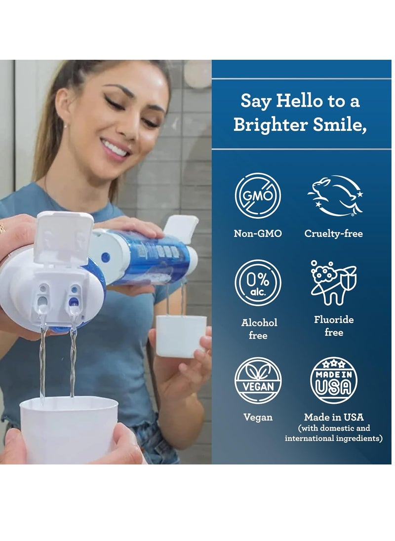 GuruNanda - GuruNanda Teeth Whitening Dual Barrel Oxyburst Mouthwash - Alcohol & Fluoride Free, Hydrogen Peroxide to Promote Whiter Teeth - Wild Mint - 20 Fl Oz - Image 1