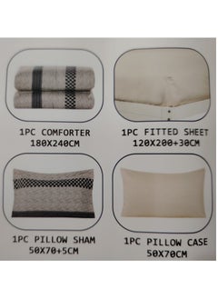 Generic Golden comforter for one and a half people 4 pieces S15  - Image 2