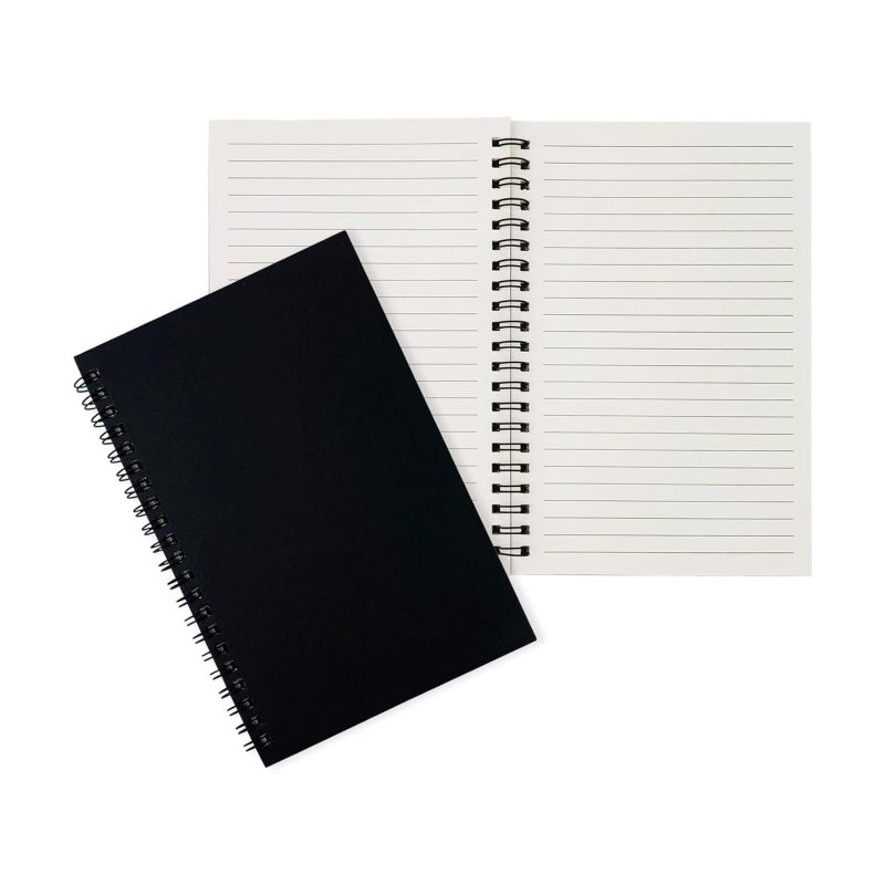 Spiral Notebook: 2-Pack Black Hardcover College Ruled - Thick Pages For Students, Office Professionals And Business Use - Image 2