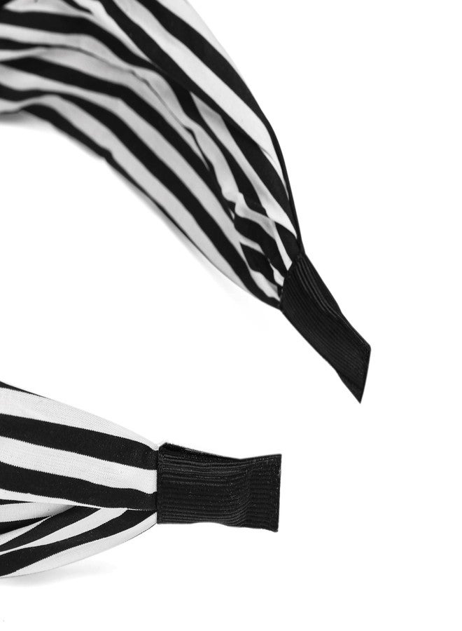 ASVP Shop Beetle Pattern Black & White Striped Headband with Green Accent Bow - For Halloween Costume - Image 5