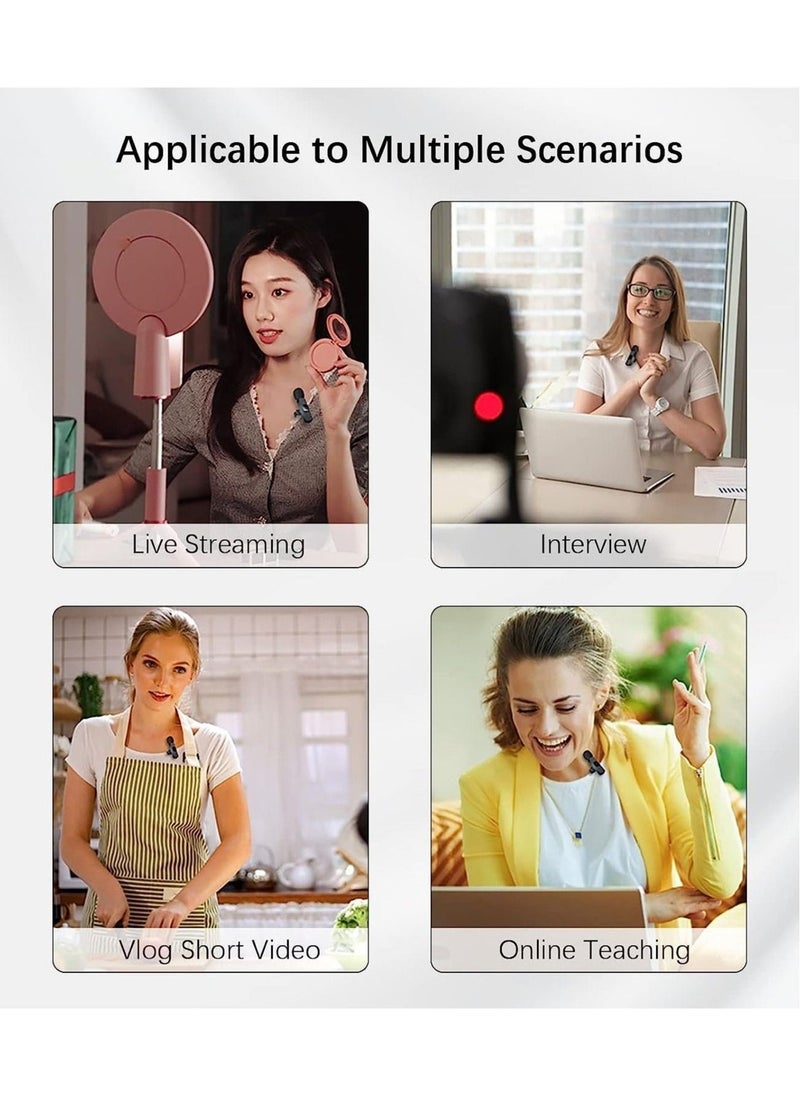 Wireless Lavalier Microphone for USB C Smartphone Plug and Play Mini Mic for YouTube TikTok Live Streaming Gaming K Song Recording Auto Noise Reduction (USB C 1) - Image 4