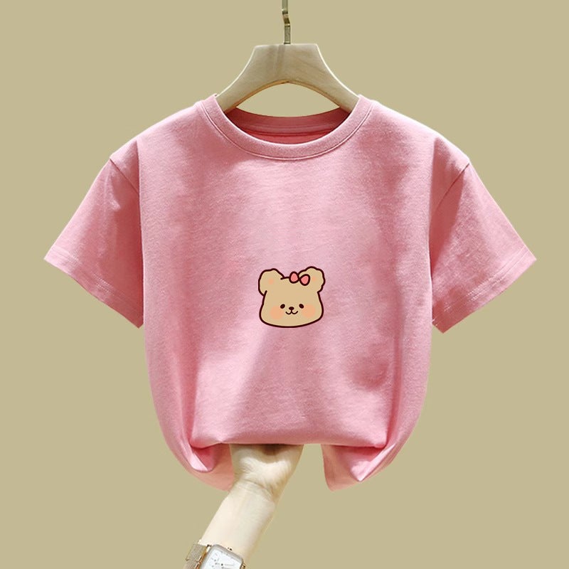 2017# Girls' T-Shirt Summer Children'S Wear Children'S Cotton Casual Top Girls' Summer Wear Tide - Image 4
