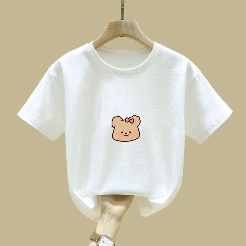 2017# Girls' T-Shirt Summer Children'S Wear Children'S Cotton Casual Top Girls' Summer Wear Tide - Image 3