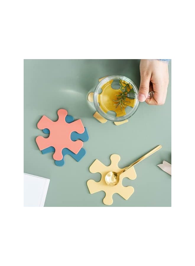 The Bros Coasters for Drinks 12PCS Silicone Coasters for Drinks, Washable Heat Resistant Durable Non-Slip Coasters for Table Top Protection for Coffee Table Wooden Table Kitchen bar。  - Image 3