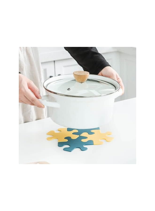 The Bros Coasters for Drinks 12PCS Silicone Coasters for Drinks, Washable Heat Resistant Durable Non-Slip Coasters for Table Top Protection for Coffee Table Wooden Table Kitchen bar。  - Image 5