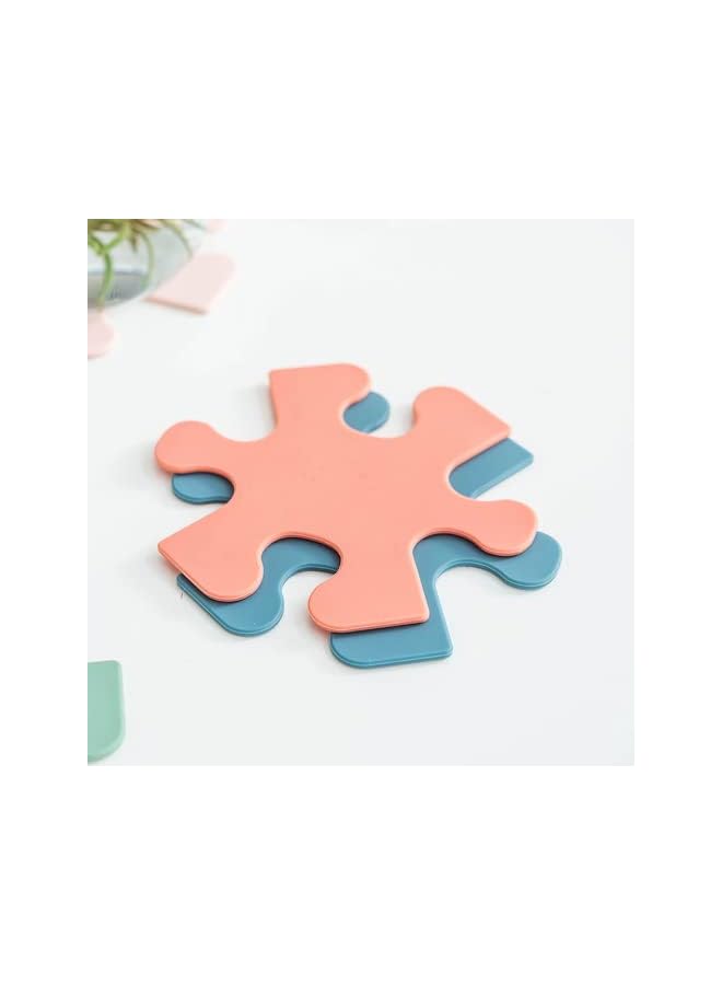 The Bros Coasters for Drinks 12PCS Silicone Coasters for Drinks, Washable Heat Resistant Durable Non-Slip Coasters for Table Top Protection for Coffee Table Wooden Table Kitchen bar。  - Image 2
