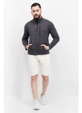 Tailor Vintage Men Mock Neck Long Sleeve Solid Sweatshirt, Grey  - Image 4