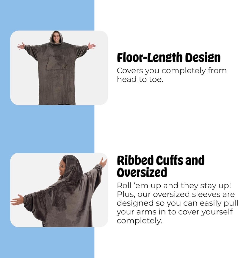 THECOMFY Dream | Oversized Light Microfiber Wearable Blanket, Seen on Shark Tank, One Size Fits All - Image 5