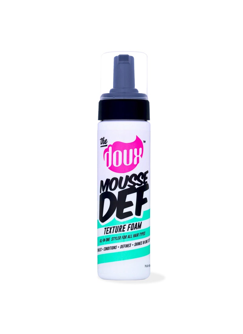 THE DOUX The Doux Mousse Def Texture Foam, Multi-Use Mousse Hair Foam to Style, Condition, Define, Volumize, and Add Shine - 7oz 