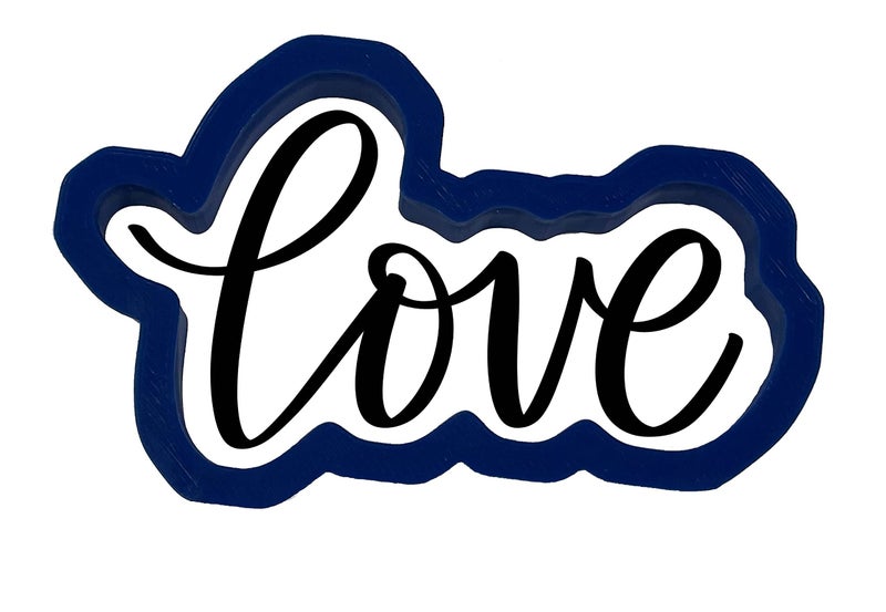 Bundle of Fun Love Word Outline Cookie Cutter (5 inch) - Image 2