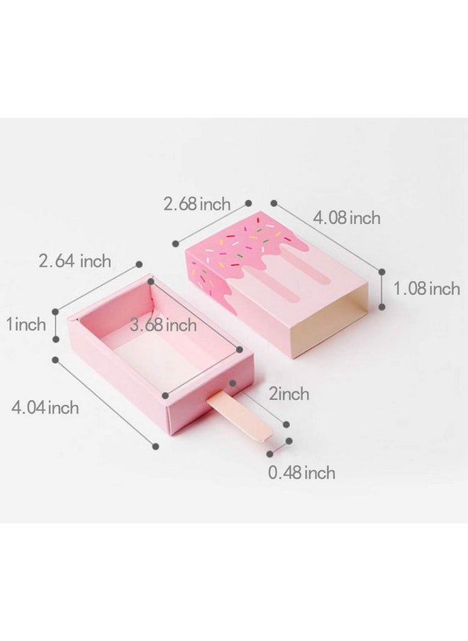 Adam Victor - 3D Popsicle Box Design- Gift Boxes Funny Paper Candy Box, Party Decoration- Diy Lovely Party Favor& Mini Goody Boxes, 12 Pcs In Package, 2 Colors(Pink And Blue) - Image 1
